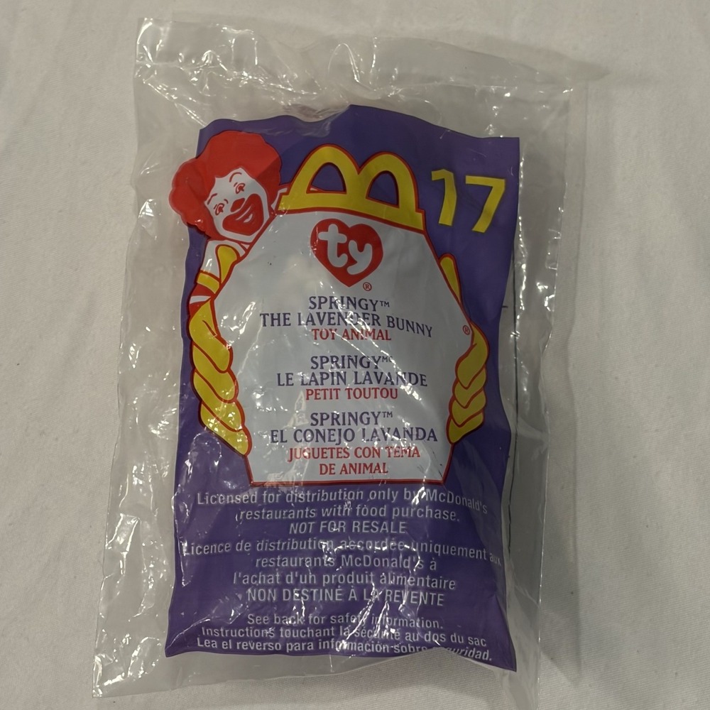 McDonalds Ty Teenie Beanie Baby Ronald McDonald Plush #17 Sealed